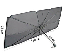 Carica l&#39;immagine nel visualizzatore di Gallery, Parasole per auto parabrezza anteriore ombrello portatile pieghevole 130x75cm
