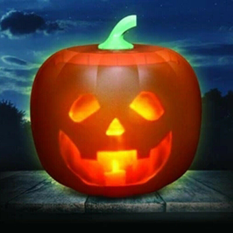 Halloween Flash Talking Animated LED Pumpkin Projection Lamp Animated Pumpkin With Built-In Projector Light
