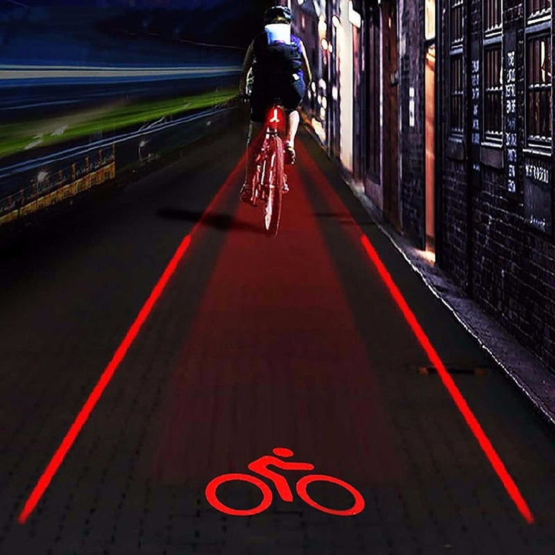 Laser and LED Rear Bike Bicycle Tail Light